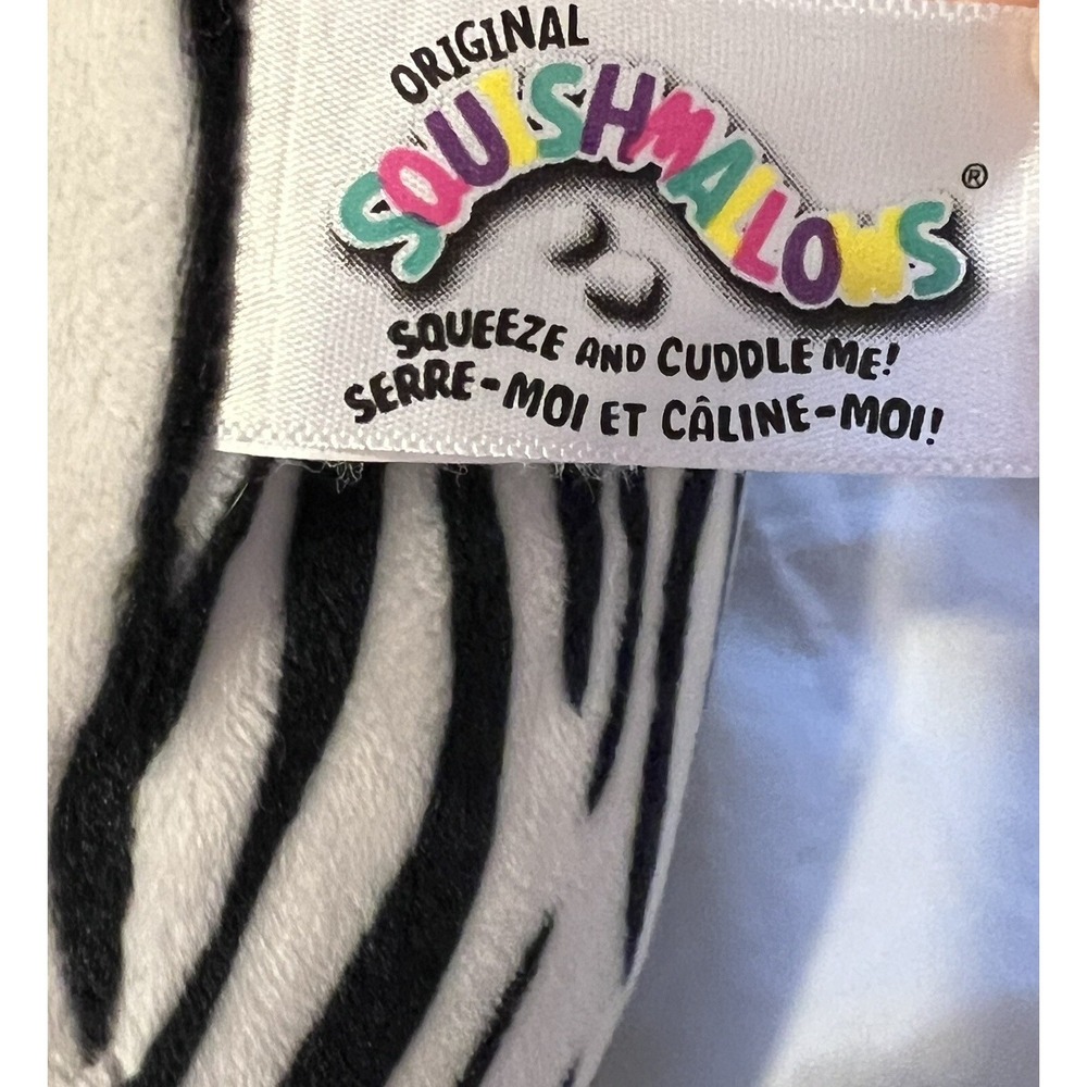 Kellytoy Squishmallow 12" Tracey the Zebra Plush 2020 Black White Pink Mane Tail - Picture 3 of 4
